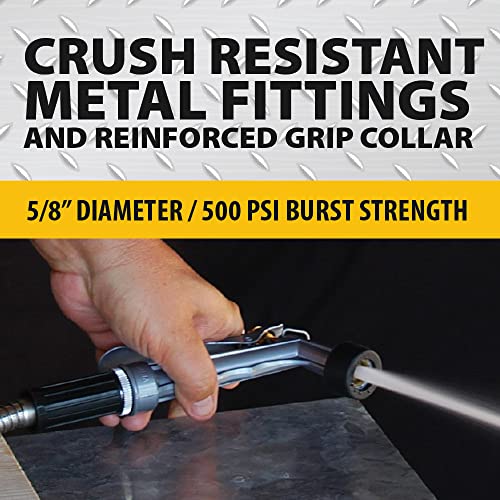 BIONIC STEEL 75 Ft Garden Hose 304 Stainless Steel, 75 Ft Water Hose, Super Tough & Flexible Metal Hose, Lightweight, Crush Resistant Fittings, Kink & Tangle Free, Rust Proof, Easy to Use & Store