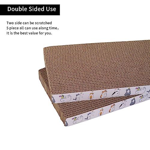 5 Packs cat Scratcher Toys Reversible Scratching Post Board for Indoor Cats Cardboard pad Sleep Play and Grind Claws