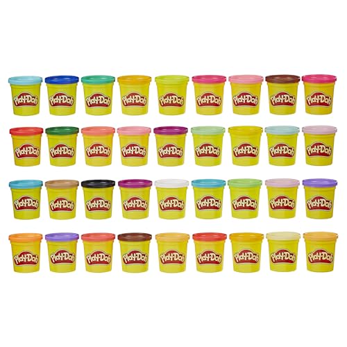 Play-Doh Modeling Compound 36-Pack Case of Colors, Non-Toxic, 3 Oz Cans of Assort. Colors, Back to School Classroom Supplies, Preschool Toys, Ages 2+ ( Exclusive)