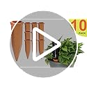 vensovo 10pcs Terracotta Watering Spikes - Automatic Self Watering Stakes, Plant Watering Devices for Wine Bottles Recycled Bottles, Clay Plant Garden Waterers for Vacations