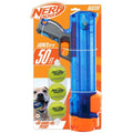 Nerf Dog Tennis Ball Blaster Dog Toy Gift Set, Tennis Ball Dog Fetch Toy Launches up to 50 ft, Dog Ball Thrower for All Breeds Includes Translucent Blue Tennis Ball Launcher and 3 Dog Tennis Balls