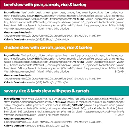 Purina Beneful Gravy Wet Dog Food Variety Pack, Prepared Meals Stew - (12) 10 oz. Tubs