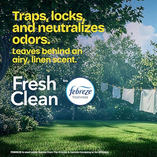 Glad Tall Kitchen Drawstring Trash Bags - Odorshield 13 Gallon White Trash Bag, Febreze Fresh Clean, 110 Count