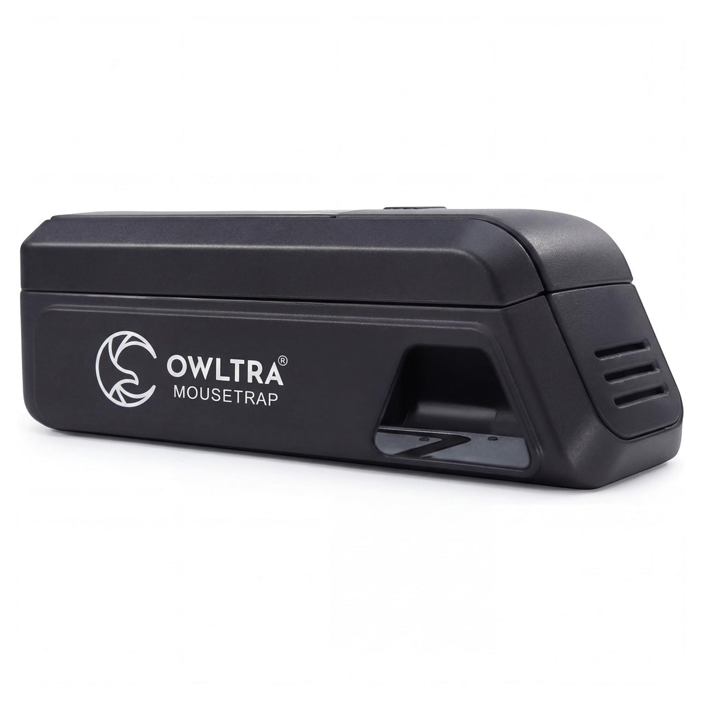OWLTRA Indoor Electric Mouse Trap, Instant Eliminate Rodent Zapper with Pet Safe Trigger, Black, Small