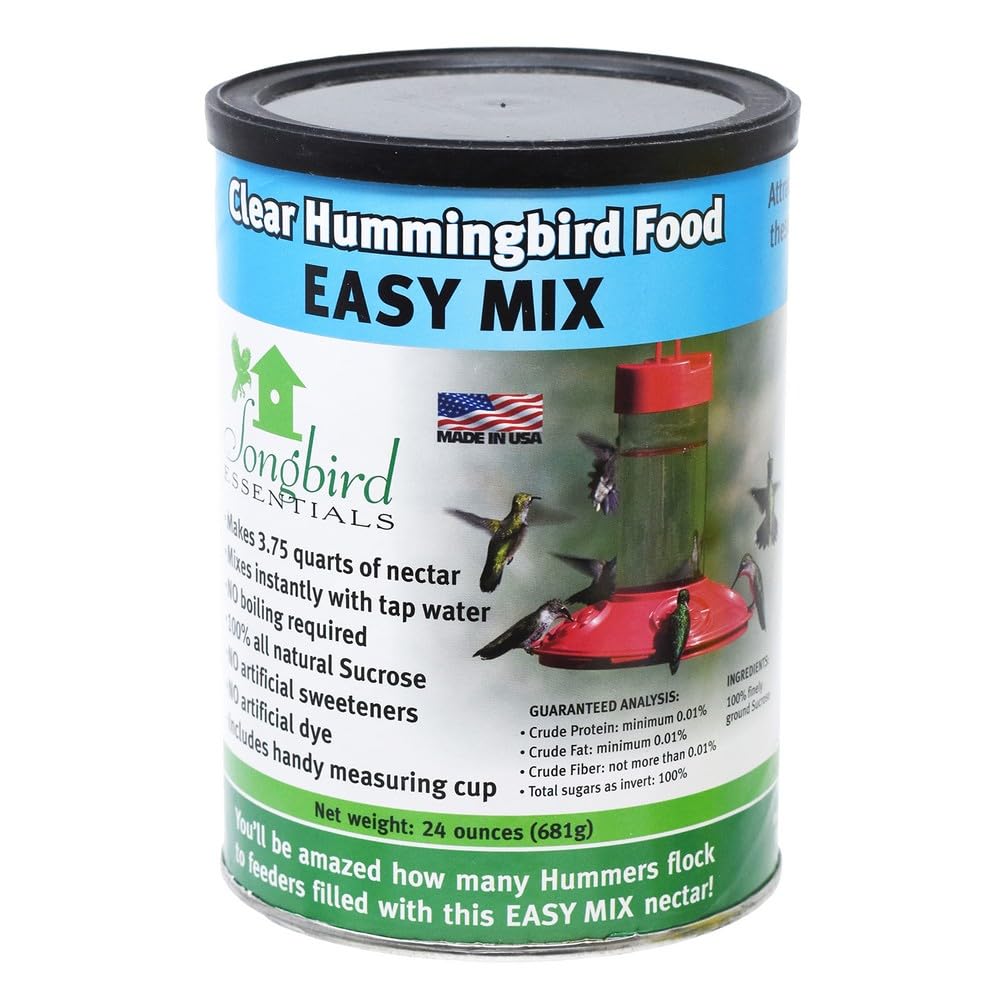 Songbird Essentials- Clear Hummingbird Nectar 24 Ounce Can, Dry Concentrate Nectar Mix for Hummingbirds.