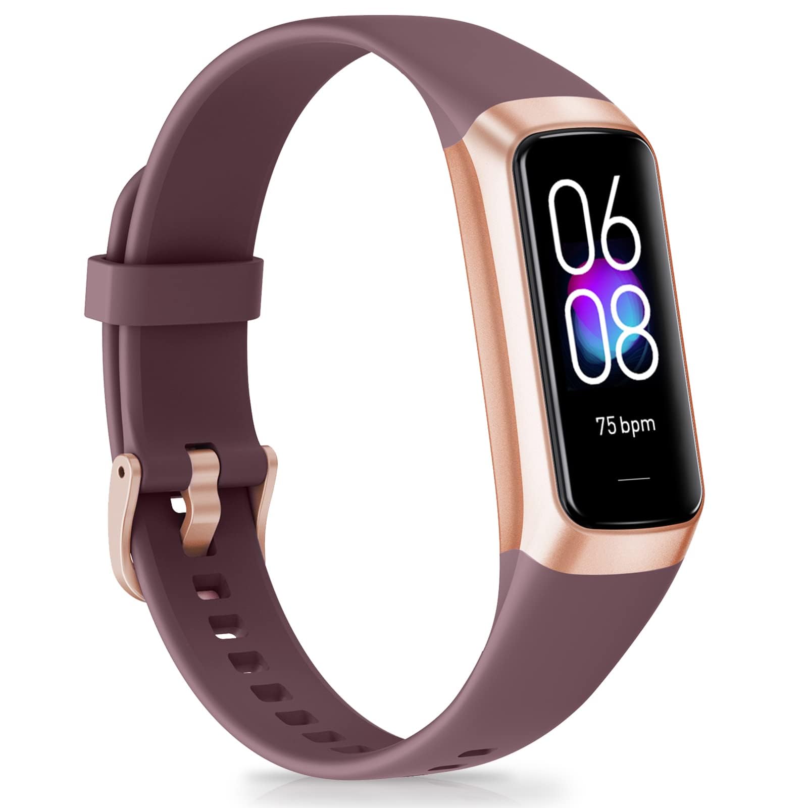 Fitness Tracker, Activity Trackers with 24/7 Heart Rate, Blood Oxygen Blood Pressure Sleep Monitor, Step Counter with 1.1" AMOLED Touch Color Screen, Calorie Pedometer Health Smart Watch for Women Men