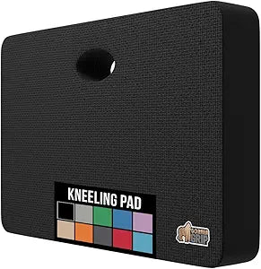GORILLA GRIP® Extra Thick Patent Pending Supportive Foam Kneeling Pad, Large Cushion Knee Pads for Gardening, Baby Bath Time, Dirt and Water Resistant, Workout and Garden Supplies, 17.5x11, Black