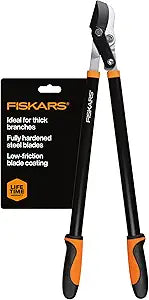 Fiskars 28-Inch Power-Lever Garden Bypass Lopper and Tree Trimmer, Sharp Precision-Ground Steel Blade for Cutting Branches up to 1.75-Inch Diameter