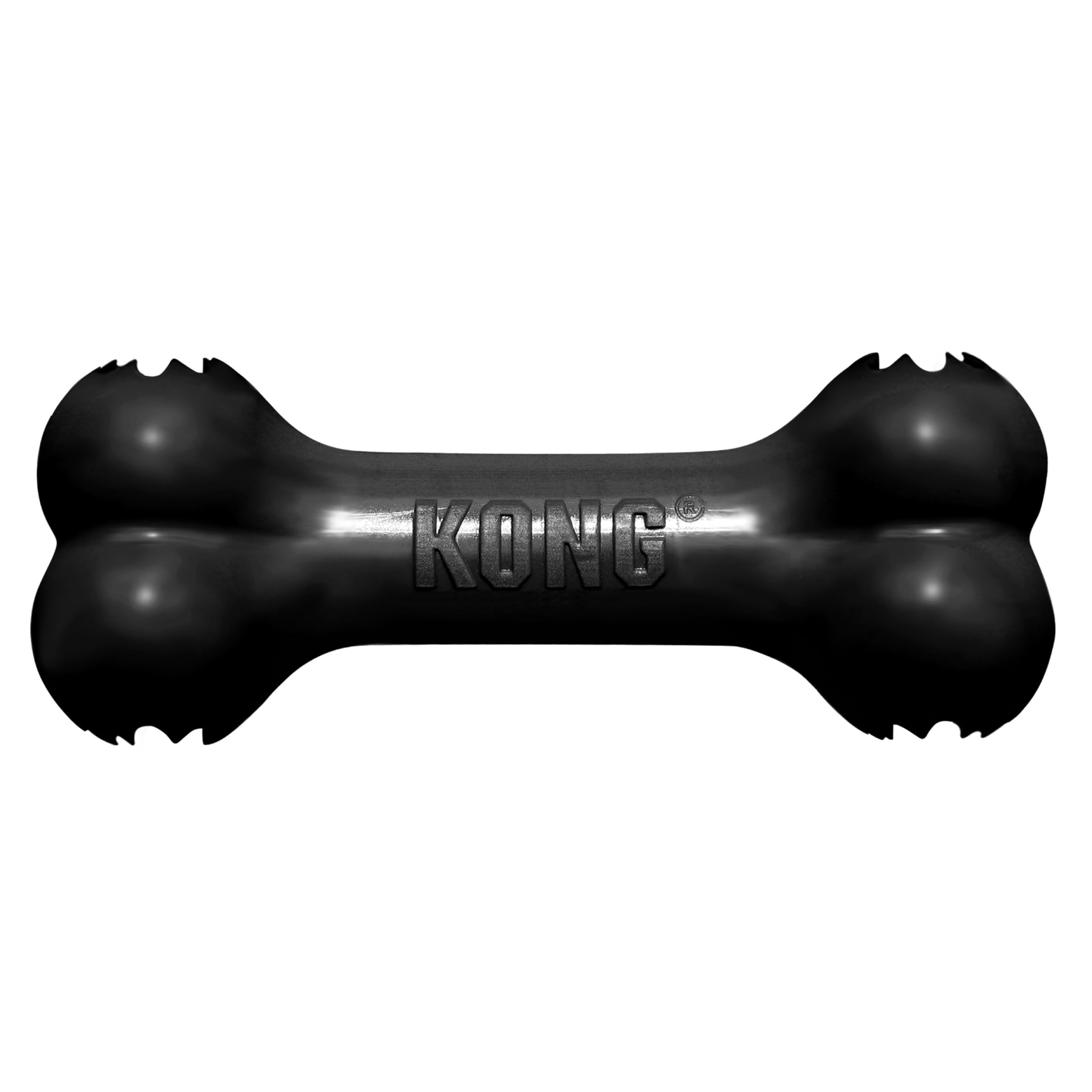 KONG - Extreme Goodie Bone - KONG's Most Durable Natural Rubber Dog Bone for Power Chewers - Black - For Medium Dogs