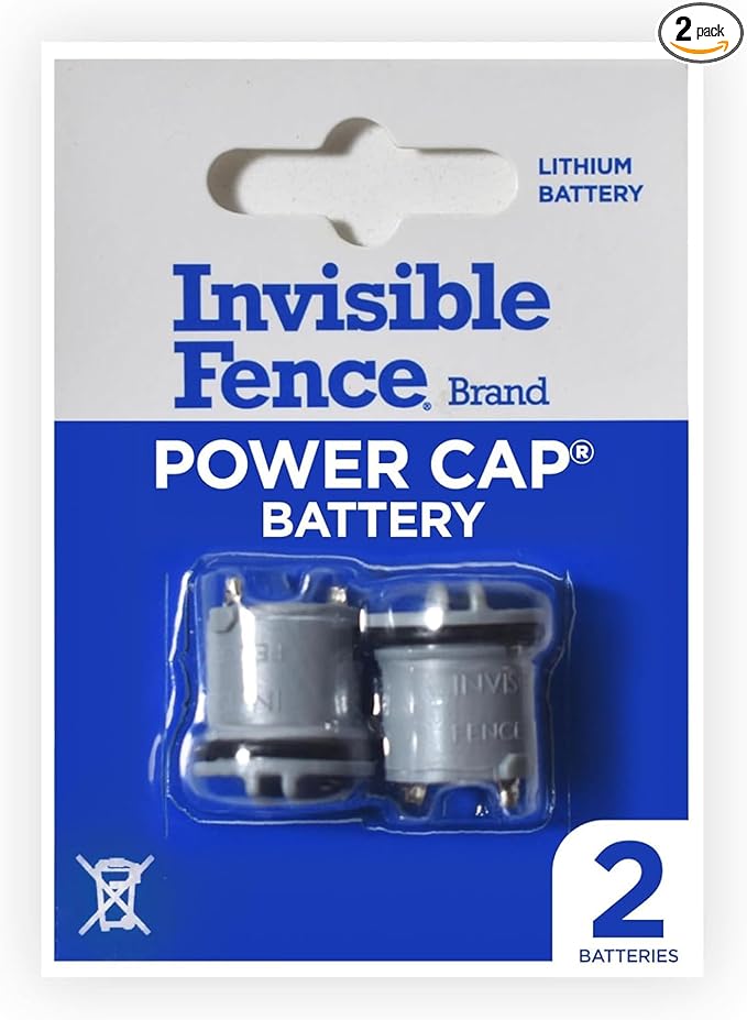 Invisible Fence Power Cap Battery - Original IFB Electric Fence Battery Replacement for Dog Collars - Long-Lasting - 2 Pack
