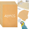 40PCS Gravel Liner Paper for Bird Cage,11x17 In Bird cage Liner Paper-Gravel Paper Special for Bird Cage in Sea Sand,Parrot Cage Sandpapers Cushion Pad Pet Bedding Accessories (40PCS 11 x 17 Inch)