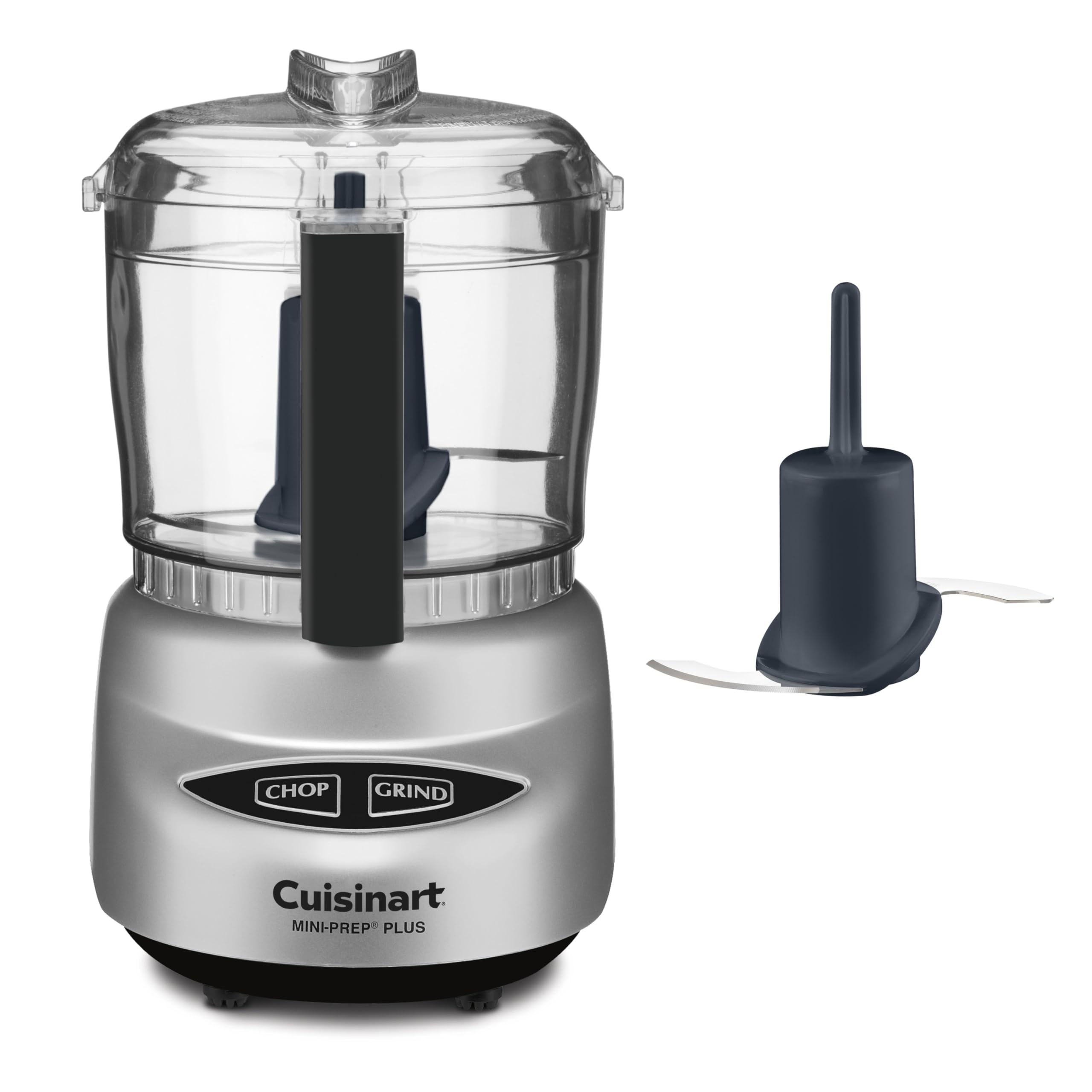 Cuisinart Mini-Prep Plus Food Processor, 3 Cup Mini Food Processor to Chop Herbs, Vegetables, and Hard Cheese, 3 Cup Work Bowl, Reversible Stainless Steel Blade, DLC-2ABC, Brushed Chrome