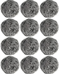 12Pcs Steel Wool Scrubber Pads for Cleaning Dishes, Pans, Pots, Ovens, Grills, Sinks - Stainless Steel Scrubbers for Kitchen, 12 Pack