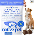 Native Pet Calming Chews for Dogs - Promotes Calming Effect, Supports Emotional Balance & Reduces Hyperactivity - Hemp Seed, Melatonin for Dogs, L-Theanine & Casein - 30 Chews