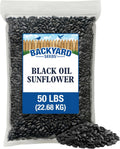 Backyard Seeds Black Oil Sunflower Seeds for Wild Birds 50lbs - Thin Shells, Premium Cardinal Food, Large Bulk Bag of Black Oil Sunflower Seeds