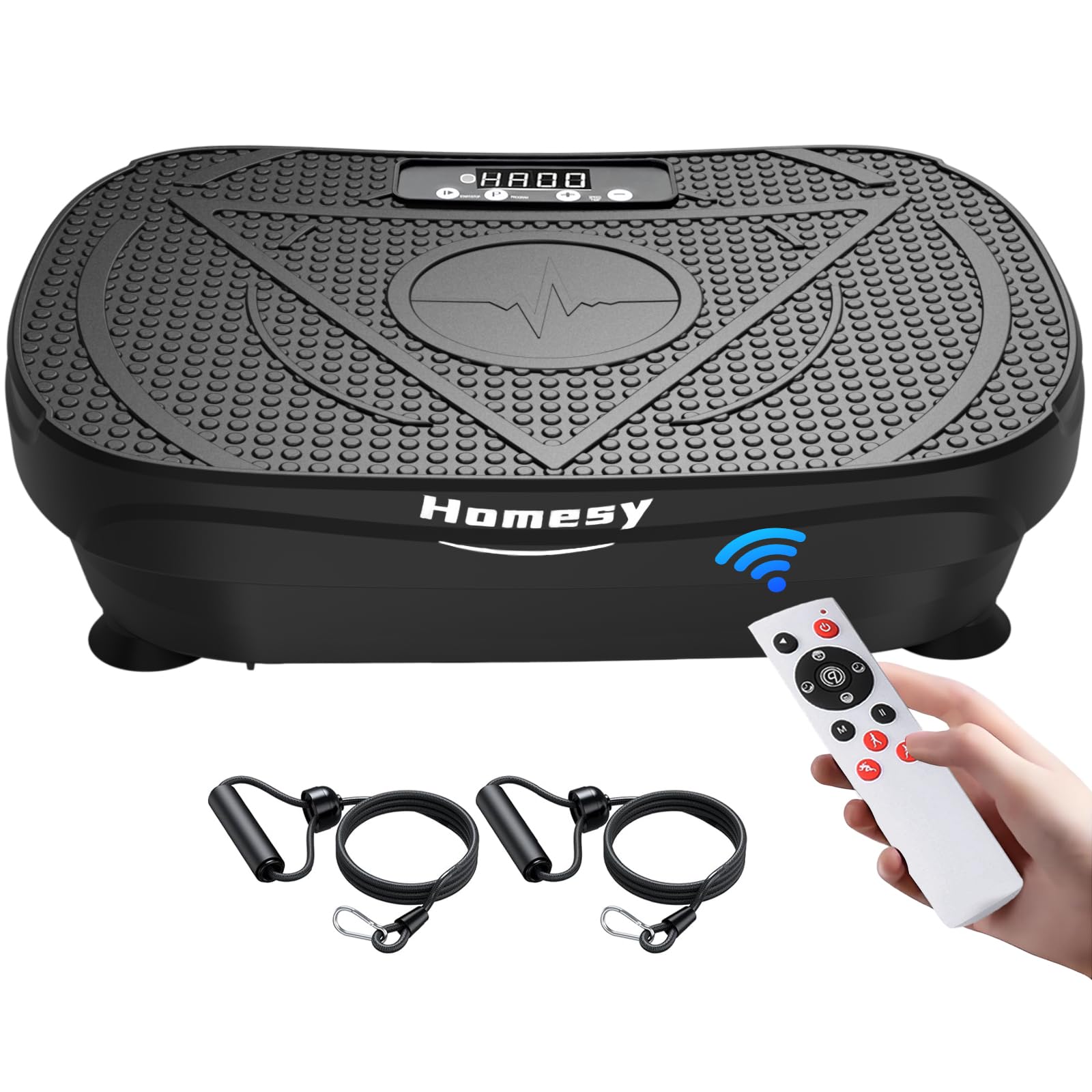 Homesy Vibration Plate Exercise Machine, Vibrating Plate for Lymphatic Drainage, Full Body Shake Platform Board for Home Fitness and Fat Burning, Sport Gym Equipment for Women Men