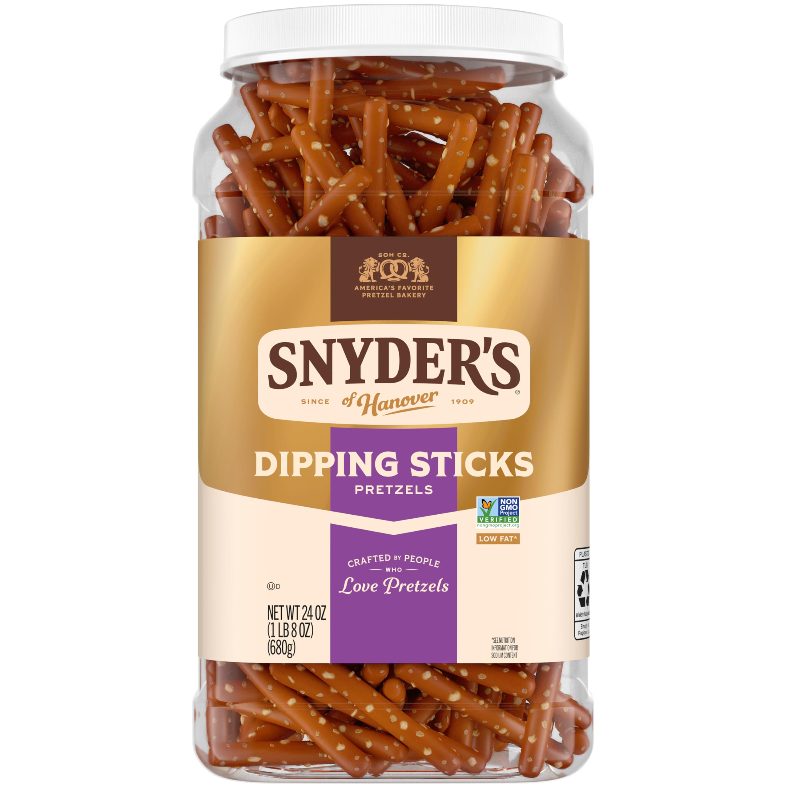 Snyder's of Hanover, Pretzel Dipping Sticks, 24 Oz Canister