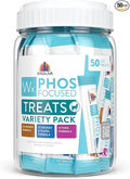 Weruva Wx Phos Focused, Lickable Cat Treat Variety Pack, 0.5oz Tube, Pack of 50