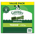 Greenies Veterinarian-Recommended Adult Natural Dental Dog Treats Teenie Size, Dog Dental Chews, Original Flavor, 36 oz. Pack, 130 Count