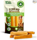 EcoKind Premium Gold Yak Cheese Himalayan Dog Chews, Dog Treats Large Breed, All Natural, High Protein, for Aggressive Chewers, Large - 4 Chews (1 lb)