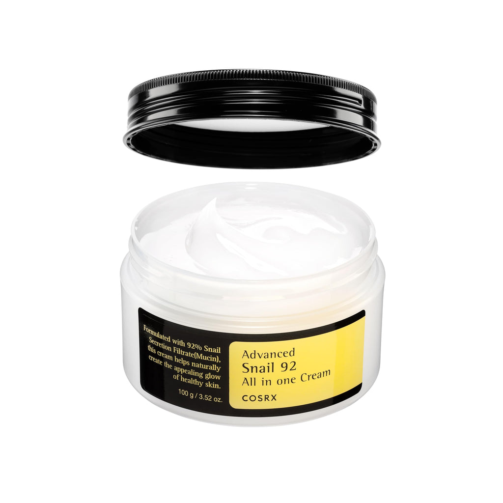 COSRX Snail Mucin 92% Face Moisturizer, 3.52 Oz, Lightweight Moisturing Cream for Soft, Glowy Skin, Korean Skin Care, Korean Moisturizer Face Cream, Mothers Day Gifts for Mom