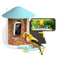 NETVUE by Birdfy Smart Bird Feeder with Camera – AI Identifies Birds Species 2MP Night Vision & App Alerts, 2.4Ghz Wi-Fi Connect IP65 Weatherproof Bird Camera-Gift for Backyard BirdWatchers, Blue