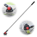 BARAYSTUS Crack Weeder Long Handle 3-in-1 Adjustable Crevice Cleaning Tool with Stainless Steel Weed Brush with 2 Scrapers Weed Puller Tool for Driveway, Patio Sidewalk to Remove Moss Weeds Dirt