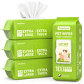 Hypoallergenic Pet Wipes for Dogs & Cats – Quick Clean & Deodorize Paws, Butt, Eyes, Ears, Face & Fur | Daily Grooming After Walks and Between Baths | Extra Large & Thick | Coconut Scented, 400 Count
