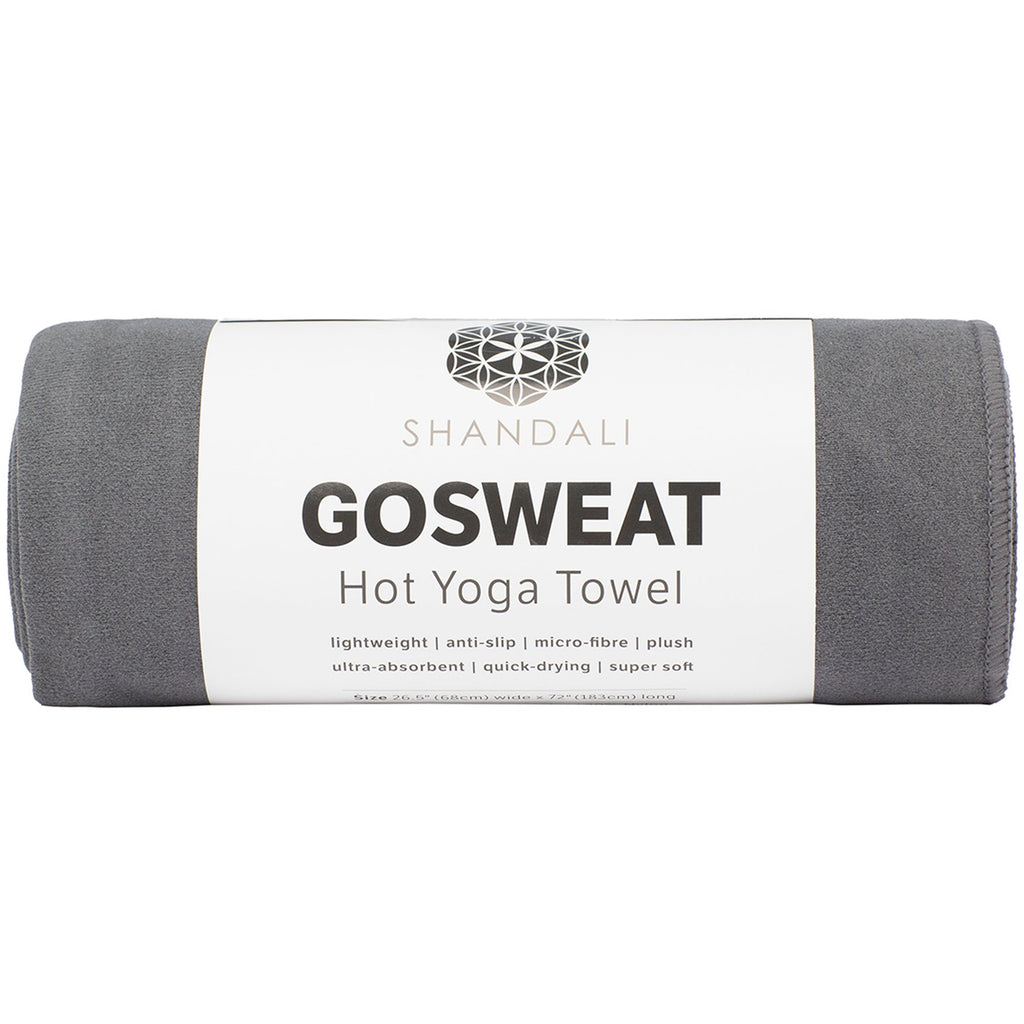 Shandali GoSweat Non-Slip Hot Yoga Towel with Super-Absorbent Soft Suede Microfiber in Many Colors, for Bikram Pilates and Yoga Mats.