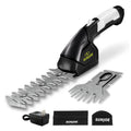 Sun Joe 2 in 1 Cordless 7.2V Handheld 4" Grass Shear and 6" Hedge Trimmer, Battery Powered, Built-In Safety Switch and Blade Safety Cover