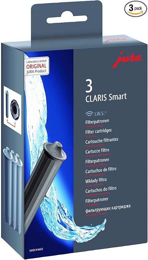 Jura 71794 "Claris Smart Filter Cartridge, Grey, 3-Piece, 5 x 10 x 10 cm