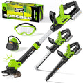 Kids Tool Set, 3-IN-1 Toddler Power Garden Tools with Sounds & Lights, Volume+/-, Toy Weed Wacker, Leaf Blower & Hedge Trimmer, Outdoor Play Toy Tools, Christmas Birthday Gifts for Boys 3 4 5 6 7 8+