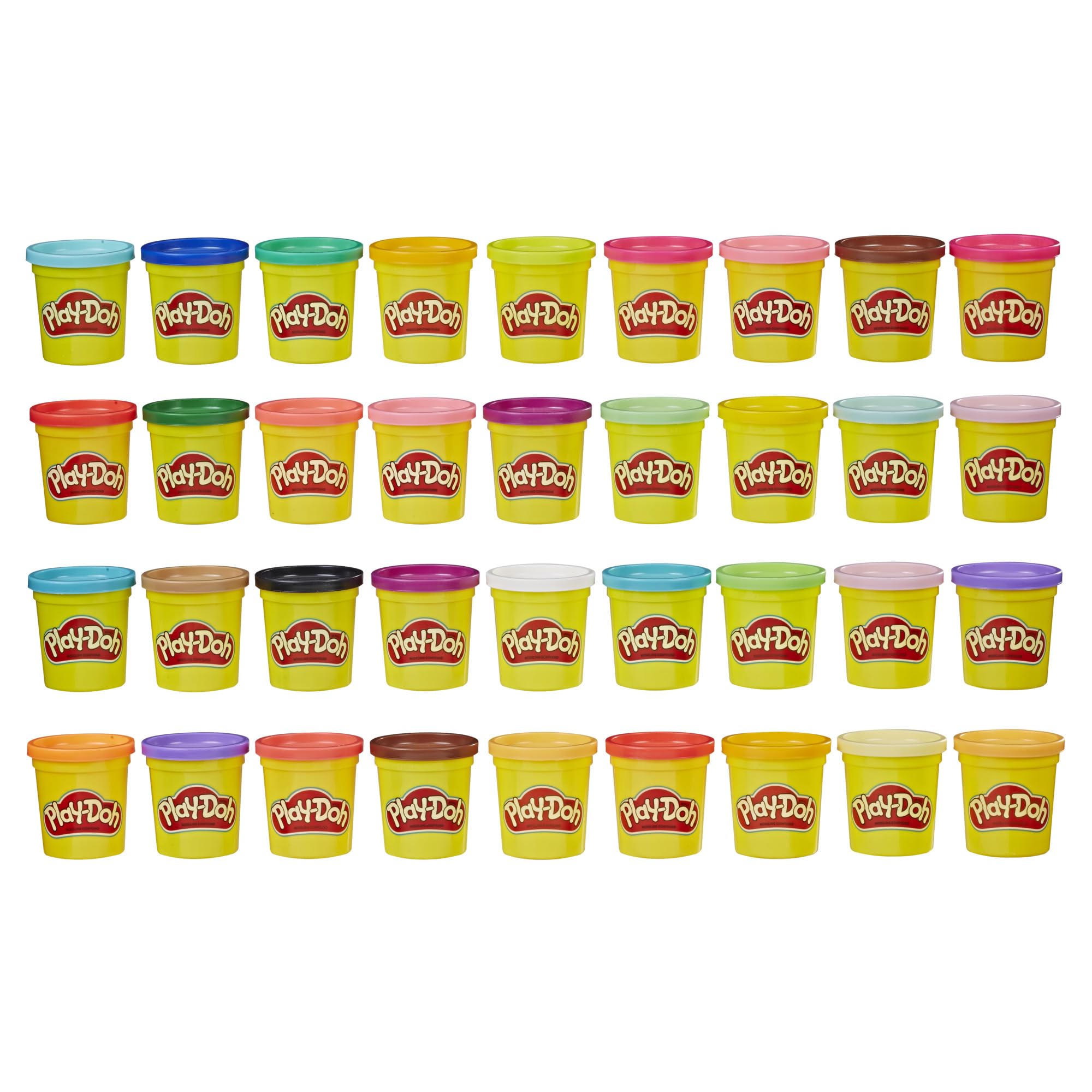 Play-Doh Modeling Compound 36-Pack Case of Colors, Non-Toxic, 3 Oz Cans of Assort. Colors, Back to School Classroom Supplies, Preschool Toys, Ages 2+ ( Exclusive)