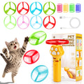 BABORUI Cat Toy Disc Launcher, Rechargeable Interactive Cat Fetch Toy Launcher with 8 Flying Discs, Flying Enrichment Toys for Indoor Bored Kittens & Adult Cats (Yellow)