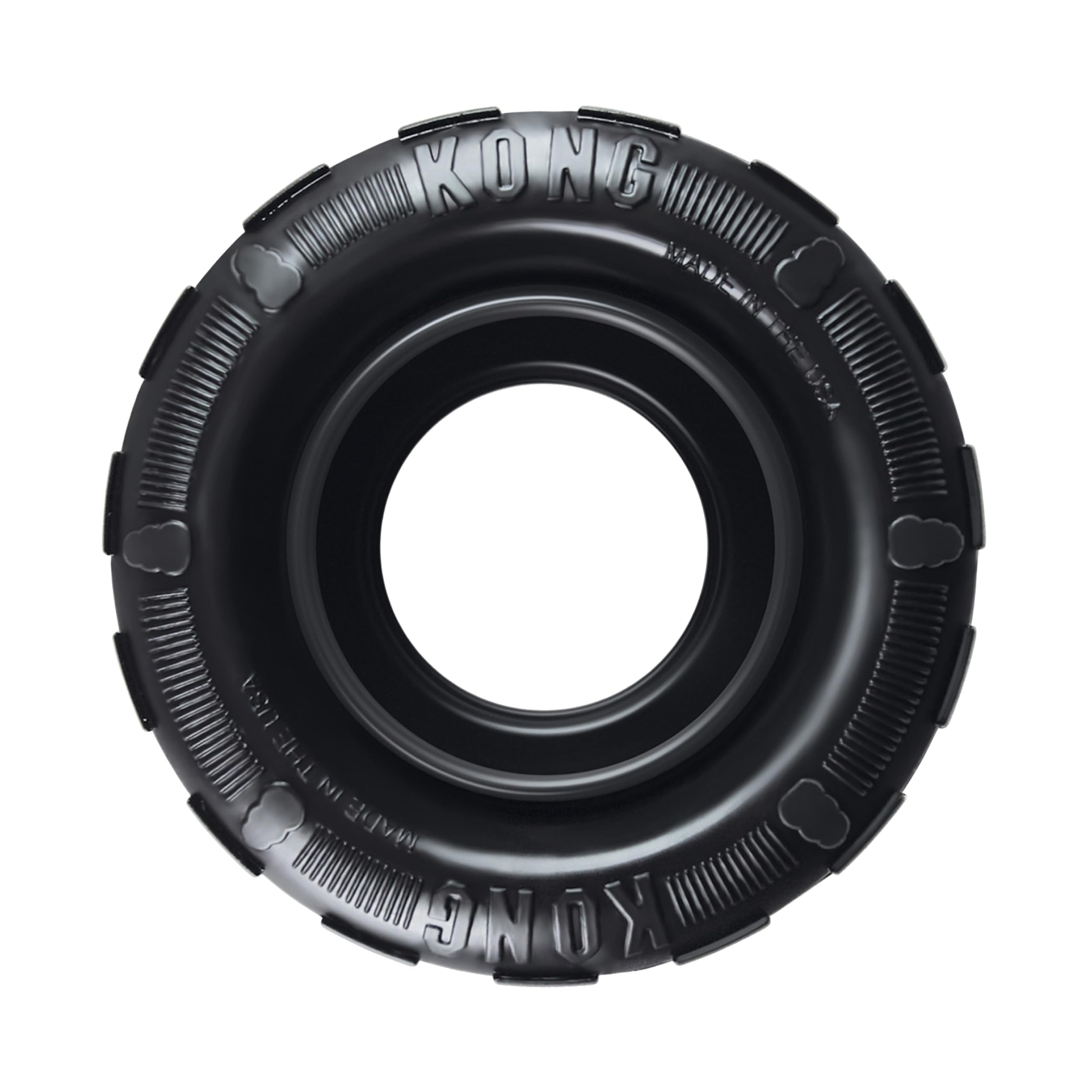 KONG Extreme Tires - KONG's Most Durable Natural Rubber Chew & Fetch Toy - Treat Dispenser Dog Tire Toy - Pet Supplies for Outdoor & Indoor Play - For Medium/Large Dogs