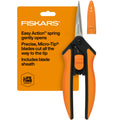 Fiskars 6" Pruning Scissors for Flower Stems, Herbs, Buds, and Small Plants, Garden Snips with Stainless Steel Blades, Gardening Trimmers with Comfortable Handle