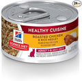 Hill's Science Diet Adult 1-6 Healthy Cuisine Wet Cat Food, Roasted Chicken & Rice Medley in Gravy, 2.8 oz. Cans, 24-Pack