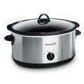 Crock-Pot 7-Quart Manual Slow Cooker, Family Size Serves 8+ People & Fits 6-lb Roast, Removable Stoneware with Warming Setting, Dishwasher Safe for Easy Cleanup, Stainless Steel