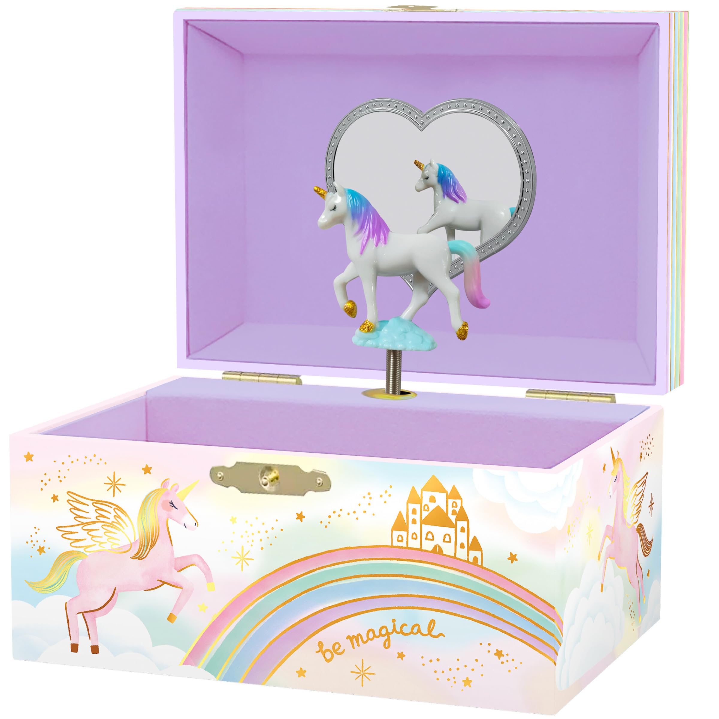 Giggle & Honey® Musical Unicorn Jewelry Box for Girls | Music Boxes for Little Girls | Toddler Jewelry Box for 4 Year Old Kids | Toys for Toddlers | Birthday Gifts for Kids 5, 6, 7, 8, 9 Years