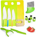 Chanking 13 Pieces Kids Safe Knife Set for Real Cooking Child-Friendly Plastic Chef Tools Montessori Kitchen Toys for Toddlers Birthday Gifts for Boys and Girls Ages 4+ (A)