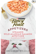 Purina Fancy Feast Appetizers Lickable Grain Free Wet Cat Food Topper Wild Alaskan Salmon Appetizer - (Pack of 10) 1.1 oz. Trays