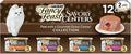 Purina Fancy Feast Savory Centers Wet Cat Food Pate Variety Pack With Chicken, Salmon, Beef, and Tuna Pate with Gravy Center - (2 Packs of 12) 3 oz. Pull-Top Cans