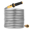 Rosy Earth Garden Hose 100 FT, Heavy Duty 304 Stainless Steel Flexible Water Hose, No-Kink, No Bite, Expandable Water Hose for Yard, RV, Car