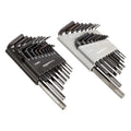 Basics 36-Piece Allen Wrench/Hex Key Set, SAE & Metric Sizes, Chrome Vanadium Steel with Long Arm, 2 Organized Storage Cases