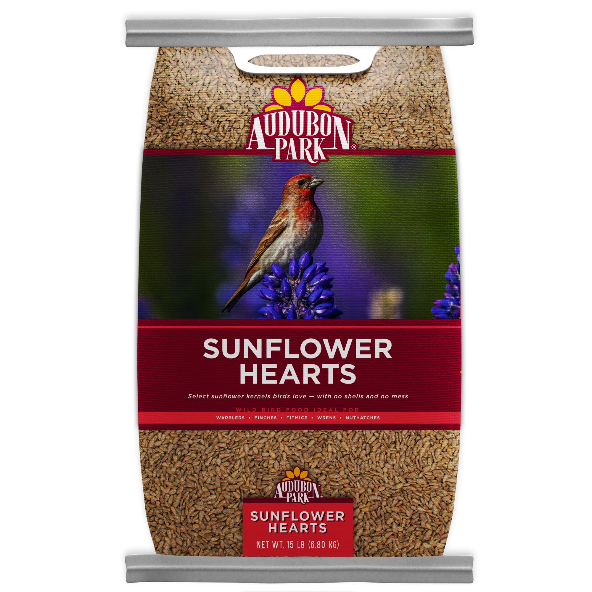 Audubon Park Sunflower Hearts Wild Bird Seed for Outside Feeders, 15-lb. Bag