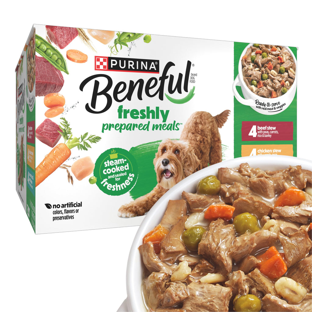 Purina Beneful Gravy Wet Dog Food Variety Pack, Prepared Meals Stew - (12) 10 oz. Tubs