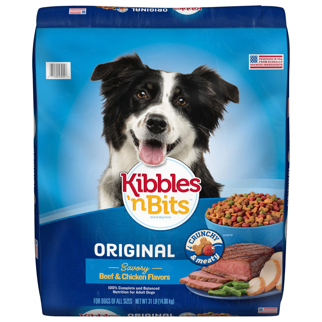 Kibbles 'n Bits Original Savory Beef & Chicken Flavor Dry Dog Food, 31 Pound Bag