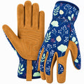 Womens Gardening Weeding Working Gloves, Leather Garden Glove for Women Thorn Proof No Stab for Digging, Planting,Pruning
