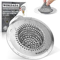 Revolutionary Kitchen Sink Drain Strainer/Patented Reversible Chain Mesh, Effortless Cleaning & Debris Catcher, Large Capacity, Anti-Clog, 304 Stainless Steel & Rust-Proof/Handmade