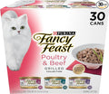 Purina Fancy Feast Grilled Wet Cat Food Poultry and Beef Collection Wet Cat Food Variety Pack - (Pack of 30) 3 oz. Cans